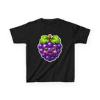 Kids Grape T-Shirt — 'Grape Vibes' Cute Kawaii Happy Grape Cartoon Graphic Tee