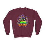 Kidxtr™ Kids Spider Sweatshirt — 'Web Crew' Cute Halloween Spider Graphic Crewneck
