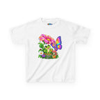 Kidxtr™ Kids Frog T-Shirt — 'Garden Squad' Frog & Butterfly Graphic Tee