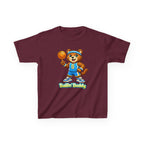 Kidxtr™ Kids Basketball T-Shirt — 'Ballin' Buddy' Cute Bear Basketball Graphic Tee
