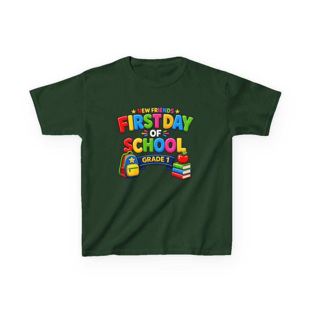 Kids School T-Shirt — 'Grade 1' First Day of School Back-to-School Graphic Tee