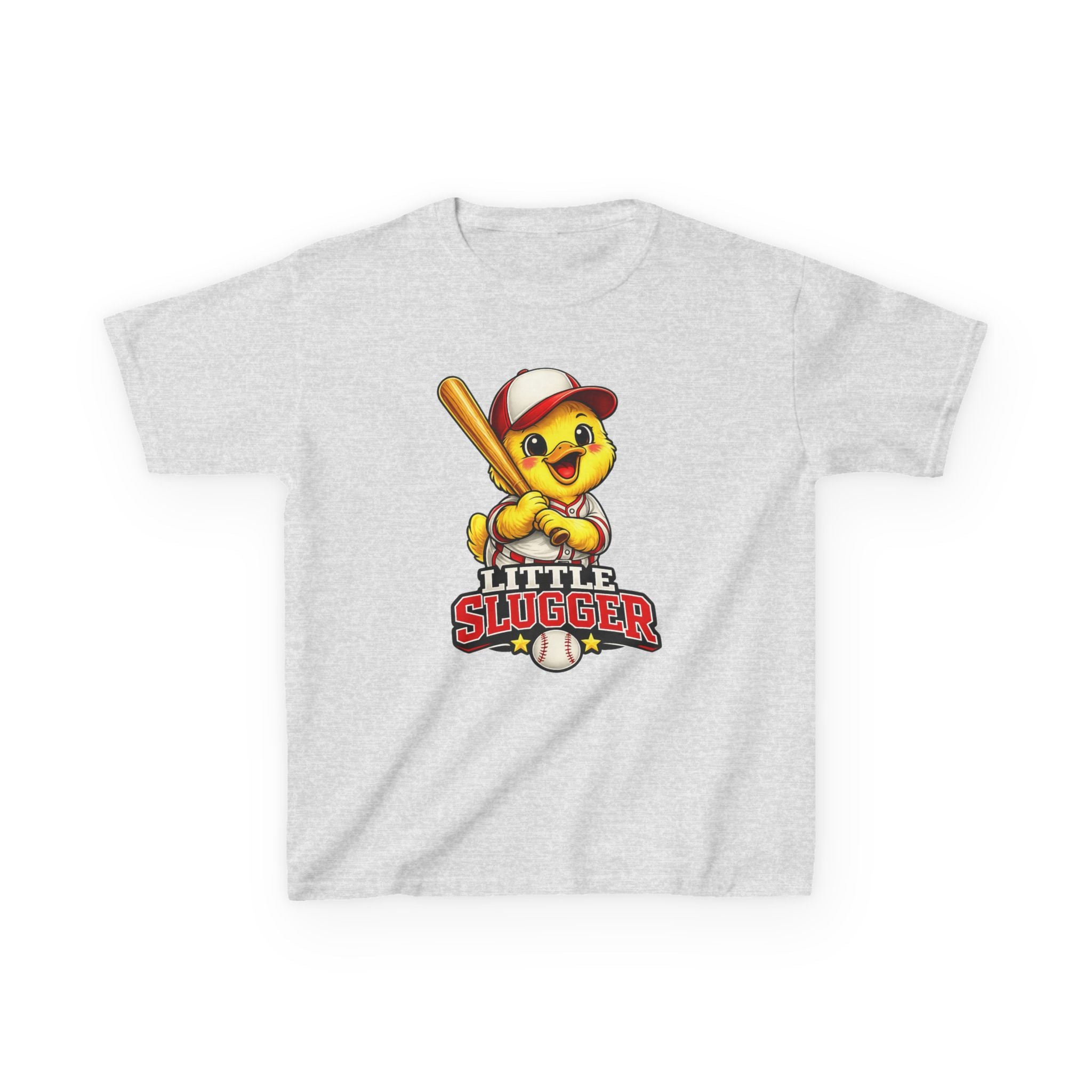 Kids Baseball T-Shirt — 'Little Slugger' Cute Baseball Chick Graphic Tee