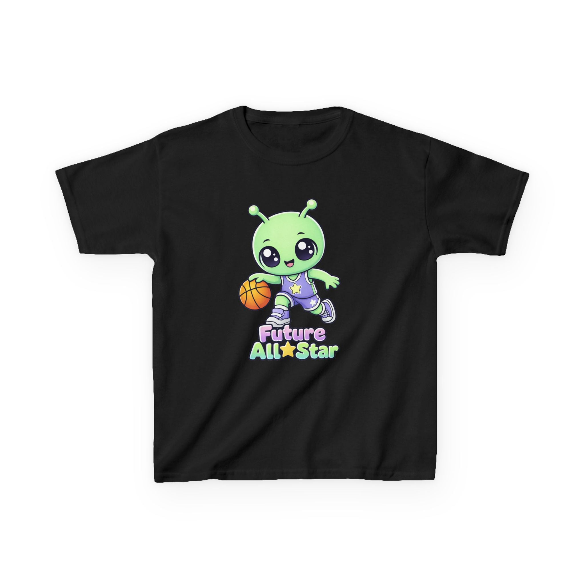 Kids Alien T-Shirt — 'Future All-Star' Alien Basketball Graphic Tee