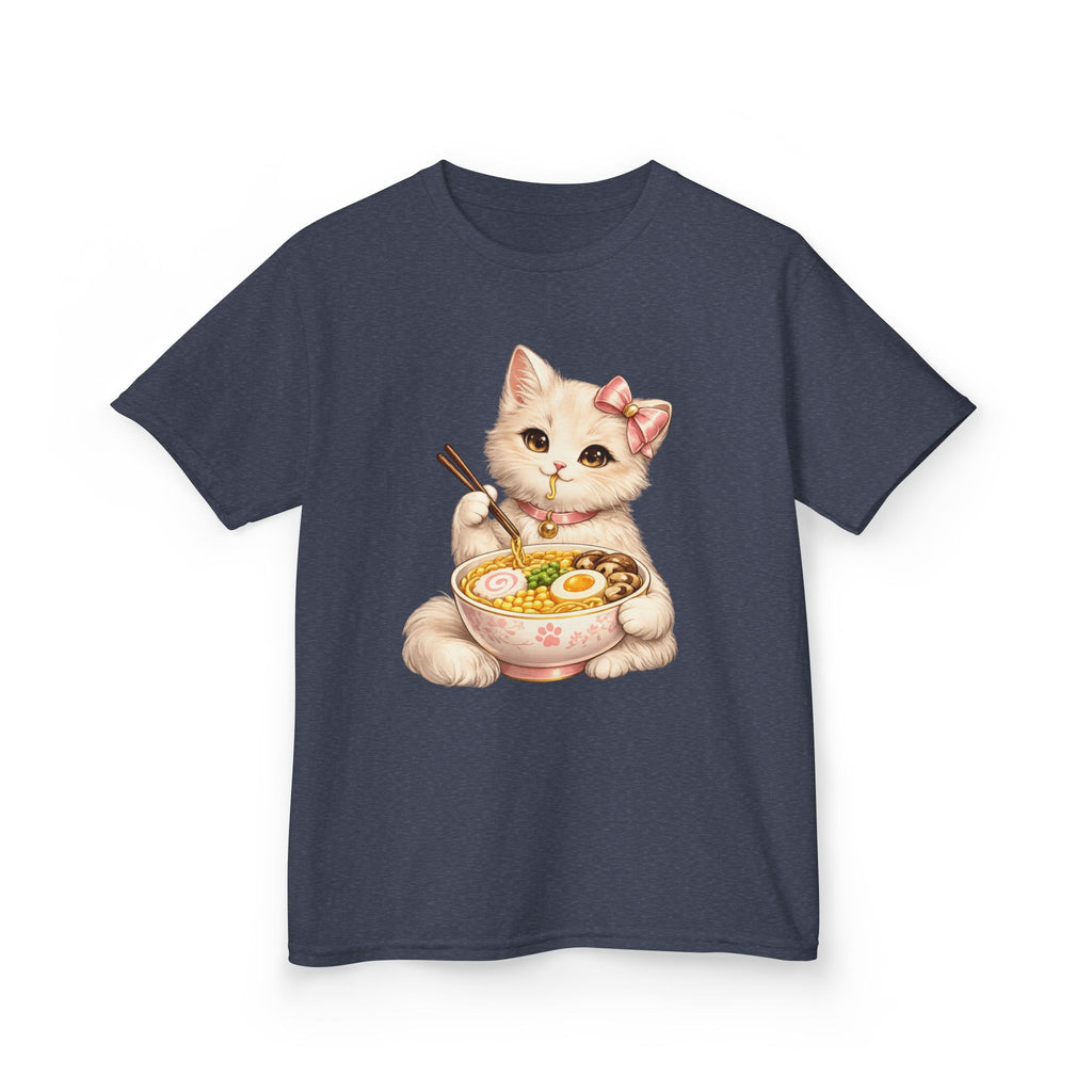 Kids Ramen T-Shirt — 'Ramen Lover' Cute Kitten Eating Ramen Graphic Tee