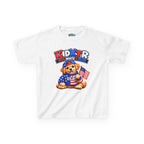 Kidxtr™ Kids Patriotic T-Shirt — 'Red, White & Blue' USA Dog Graphic Tee