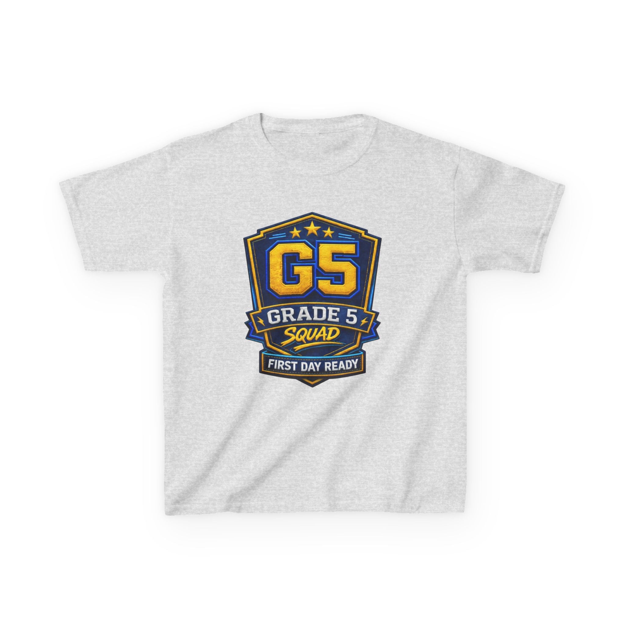 Grade 5 Squad Kids T‑Shirt — "G5 Grade 5 Squad: First Day Ready" Back‑to‑School Tee