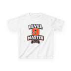 Kids Gaming T-Shirt — 'Level 9 Master' Gamer Graphic Tee