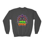 Kidxtr™ Kids Spider Sweatshirt — 'Web Crew' Cute Halloween Spider Graphic Crewneck