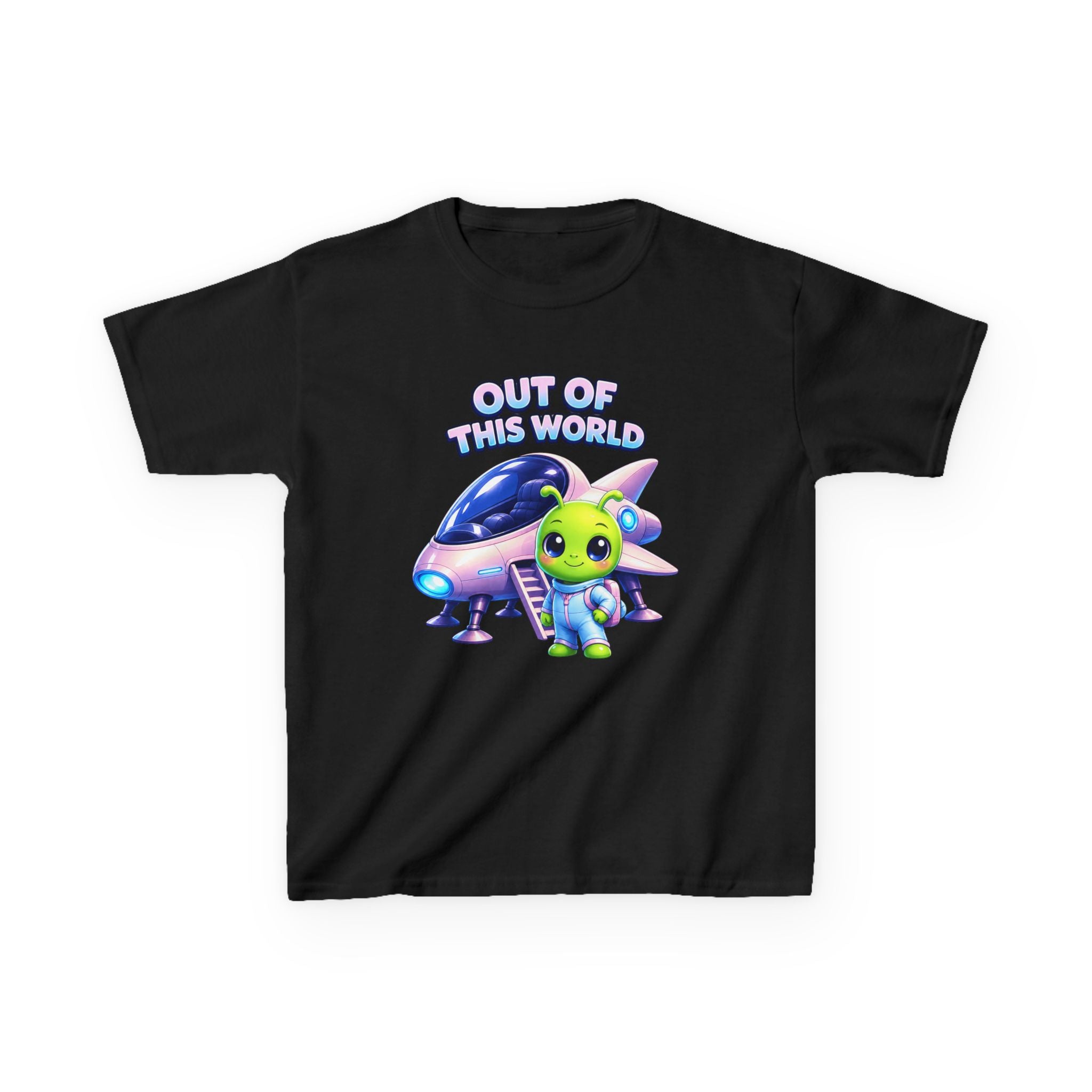 Kids T-Shirt - "Out of This World" Alien Spaceship Graphic Tee