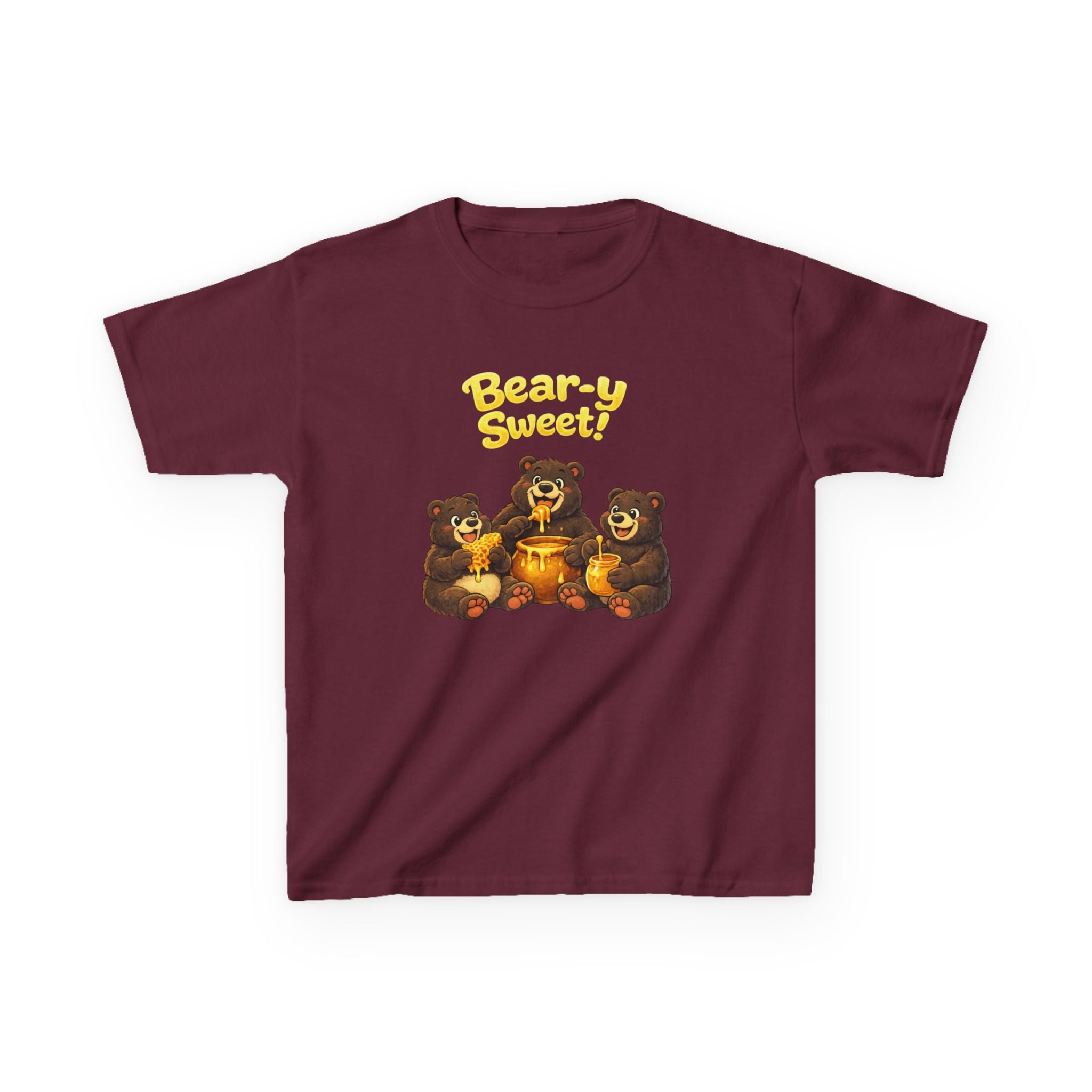 Kids Bear T-Shirt — 'Bear-y Sweet' Honey Bear Graphic Tee