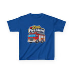 Kids Firefighter T-Shirt — 'Little Fire Hero' Firetruck Graphic Tee