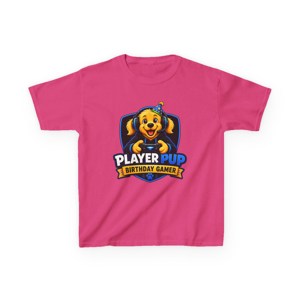 Kids T‑Shirt — "Player Pup" Birthday Gamer Graphic Tee