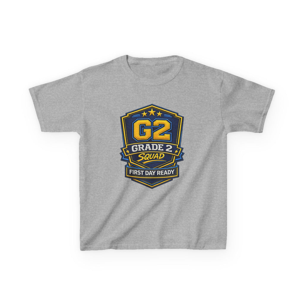 Grade 2 Squad Kids T‑Shirt — "G2 Grade 2 Squad: First Day Ready" Back‑to‑School Tee