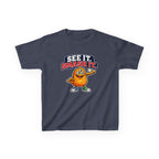 Kids Cookie T-Shirt — 'See It. Smash It.' Cartoon Cookie Character Graphic Tee