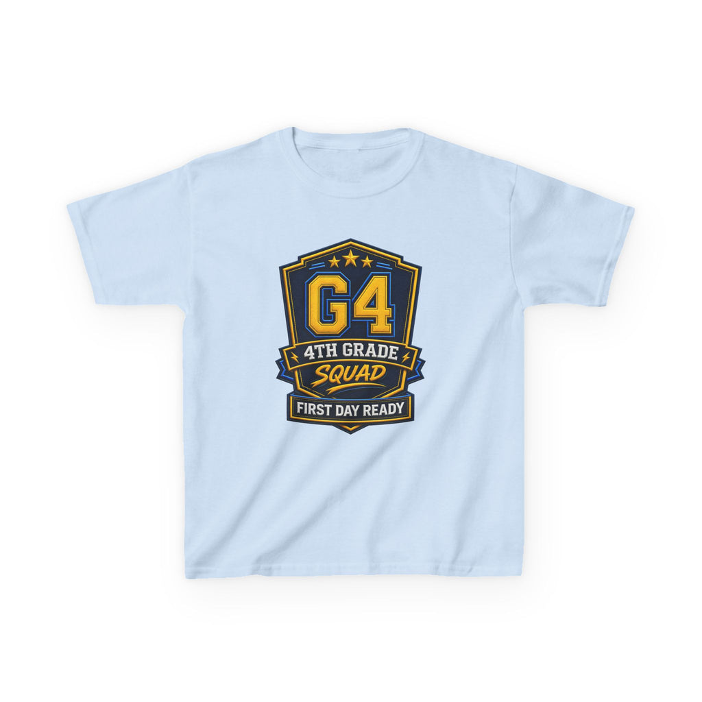 Kids 4th Grade T-Shirt — 'G4 First Day Ready' Back-to-School Graphic Tee
