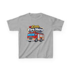 Kids Firefighter T-Shirt — 'Little Fire Hero' Firetruck Graphic Tee