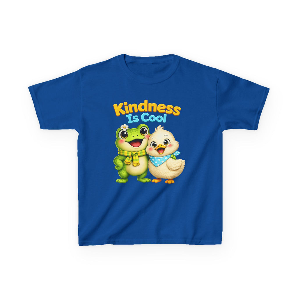Kids Kindness T-Shirt — 'Kindness Is Cool' Cute Frog & Duck Cartoon Graphic Tee
