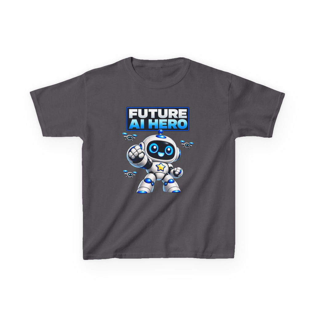 Kids Robot T-Shirt — 'Future AI Hero' Cute Robot STEM Graphic Tee