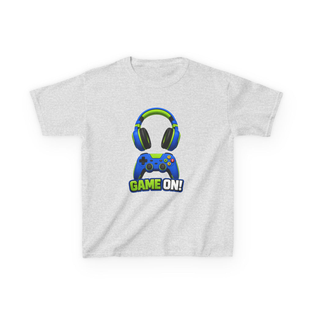 Kids Gamer T-Shirt — 'Game On!' Controller & Headset Gaming Graphic Tee