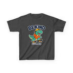 Kids Kindness T-Shirt — 'Be Kind' Skateboarding Dinosaur Graphic Tee