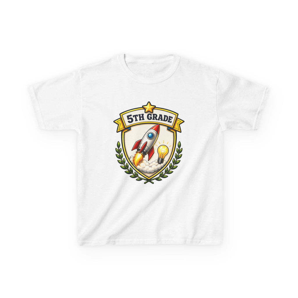 Kids School T-Shirt — '5th Grade Rocket' Back to School Graduation Graphic Tee