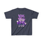 Kids Fox T-Shirt — 'School Besties' Purple Foxes Graphic Tee