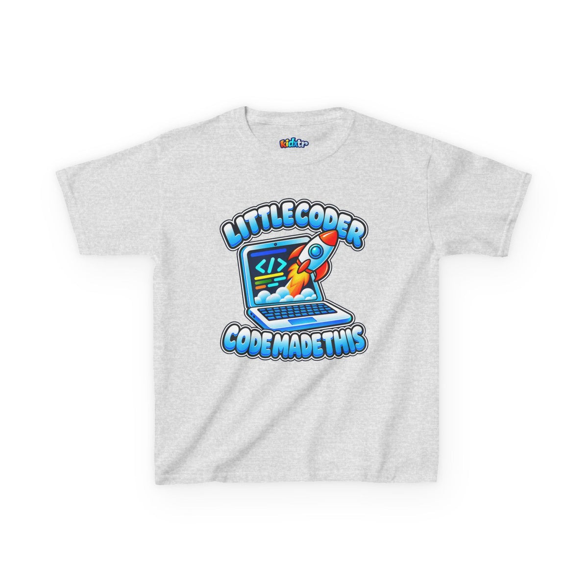 Kidxtr™ Kids Coder T-Shirt — 'Code Made This' Little Coder Tech Graphic Tee