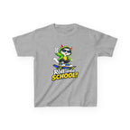 Kids T‑Shirt — 'Roll into School!' Skateboard Cat Back-to-School Tee