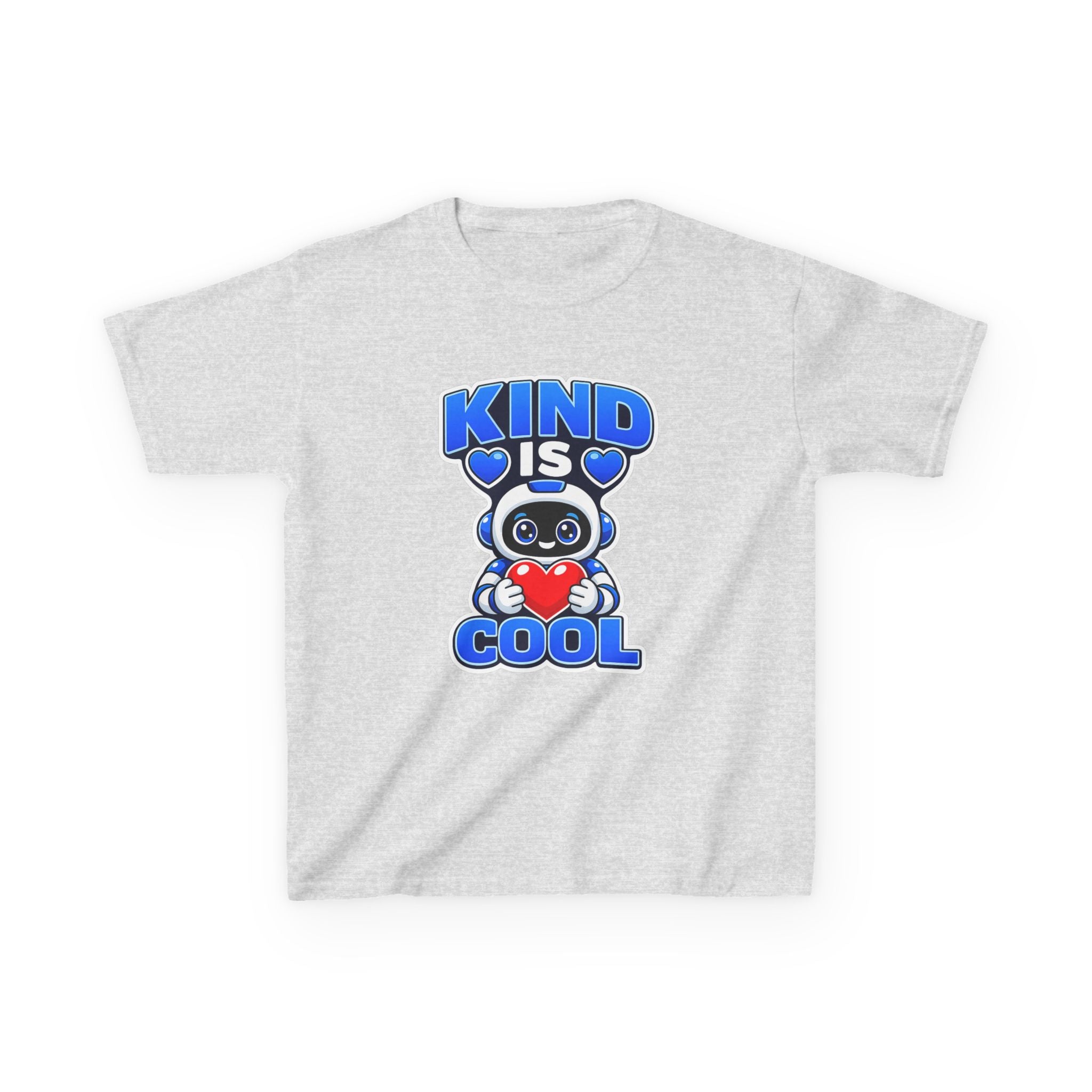 Kids Robot T-Shirt — 'Kind Is Cool' Heart Graphic Tee