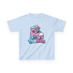 Kids Roller Skate T-Shirt — 'Roll With It' Cute Pink Roller Skate Graphic Tee