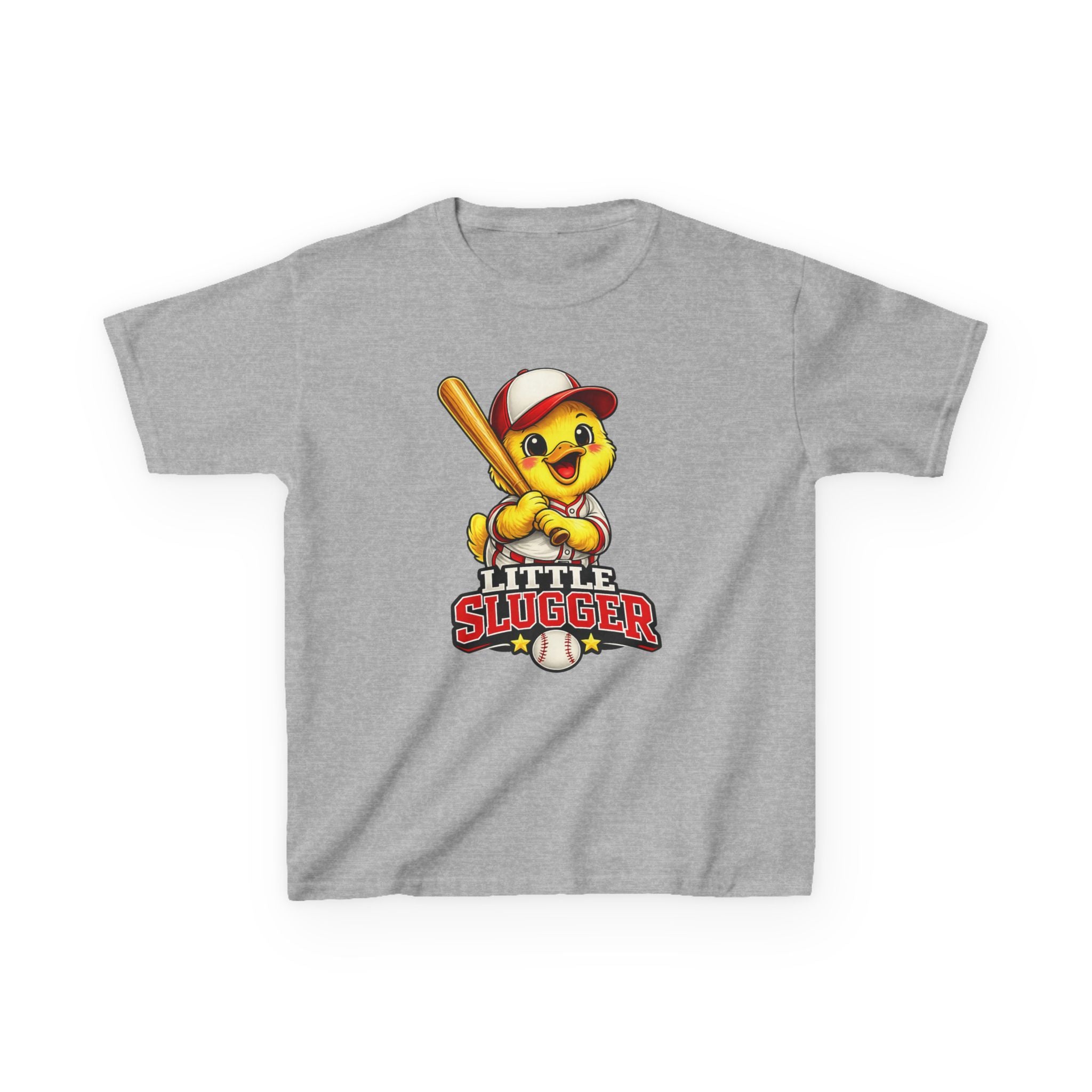 Kids Baseball T-Shirt — 'Little Slugger' Cute Baseball Chick Graphic Tee