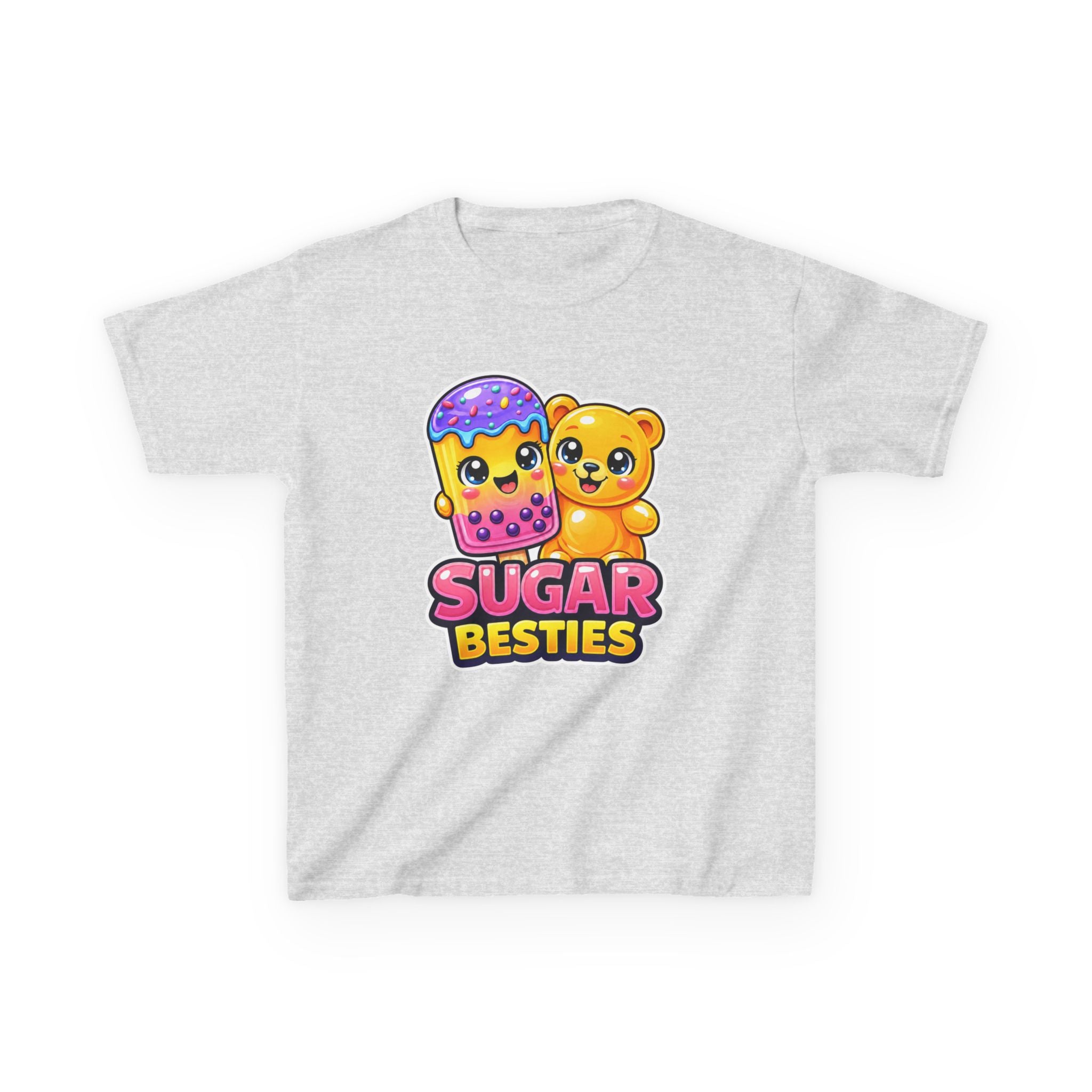 Kids Candy T-Shirt — 'Sugar Besties' Cute Bear & Popsicle Graphic Tee