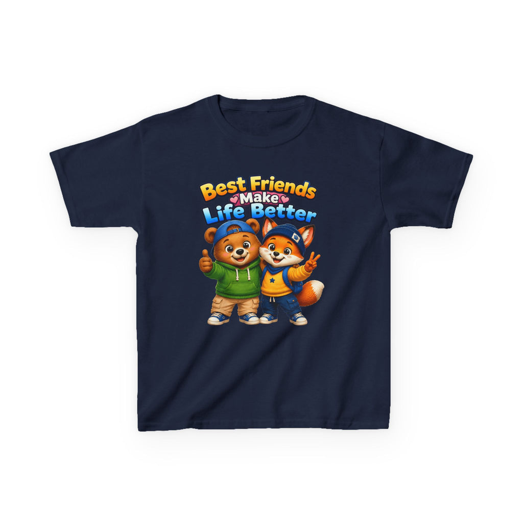 Kids Friendship T-Shirt — 'Best Friends Make Life Better' Cute Animal Friends Graphic Tee