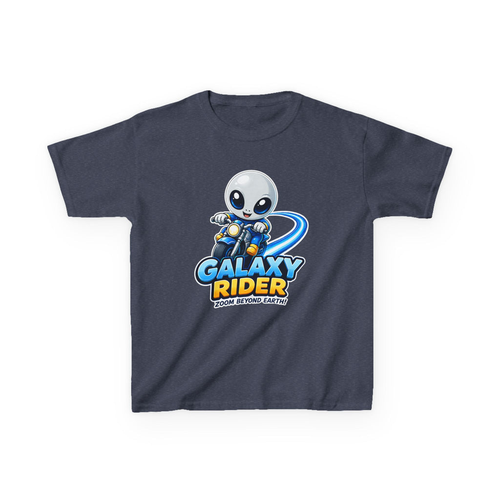 Kids Space T-Shirt — 'Galaxy Rider' Alien Scooter Cosmic Graphic Tee