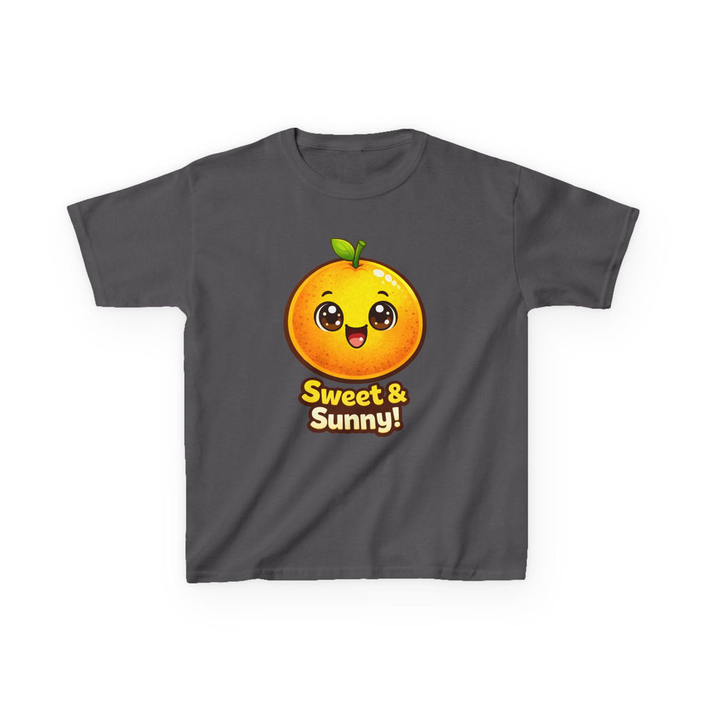 Kids Food T-Shirt — 'Sweet & Sunny!' Kawaii Orange Graphic Tee