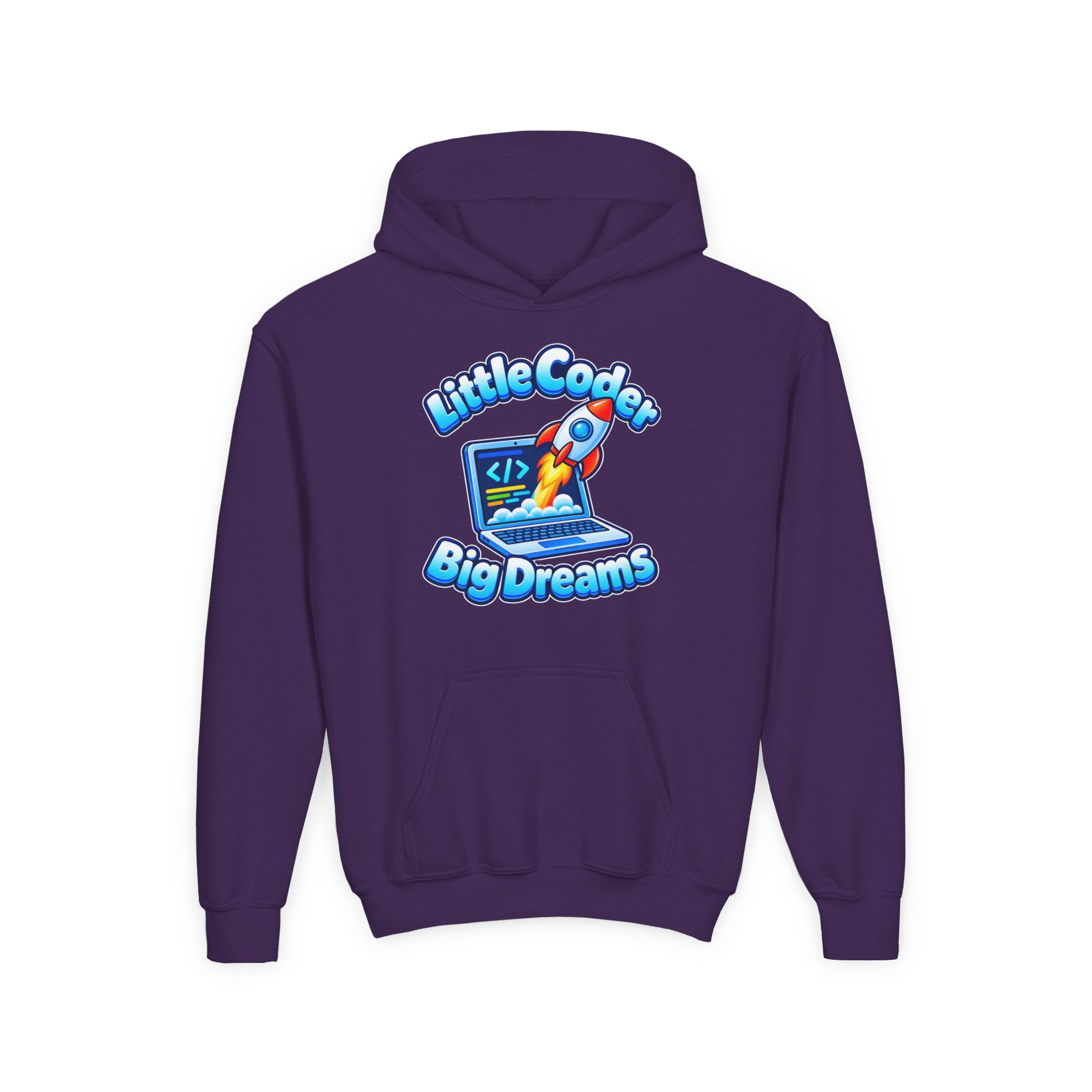 Kidxtr™ Kids Coder Hoodie — 'Little Coder, Big Dreams' Graphic Hoodie