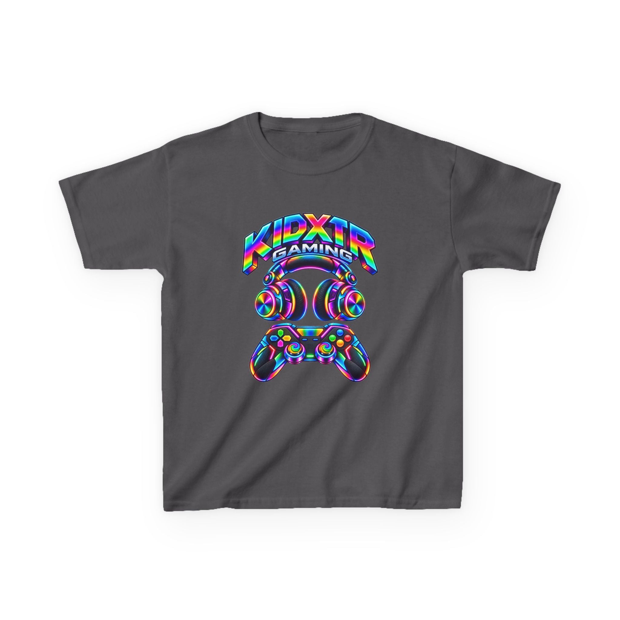 Kidxtr™ Kids Gaming T-Shirt — 'Kidxtr Gaming' Neon Controller Graphic Tee