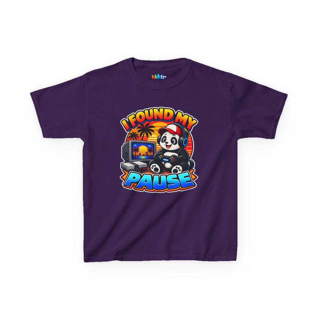 Kidxtr™ Kids Gamer T-Shirt — 'I Found My Pause' Gaming Graphic Tee