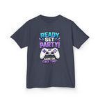 Kids Party T-Shirt — 'Ready, Set, Party!' Gaming Graphic Tee