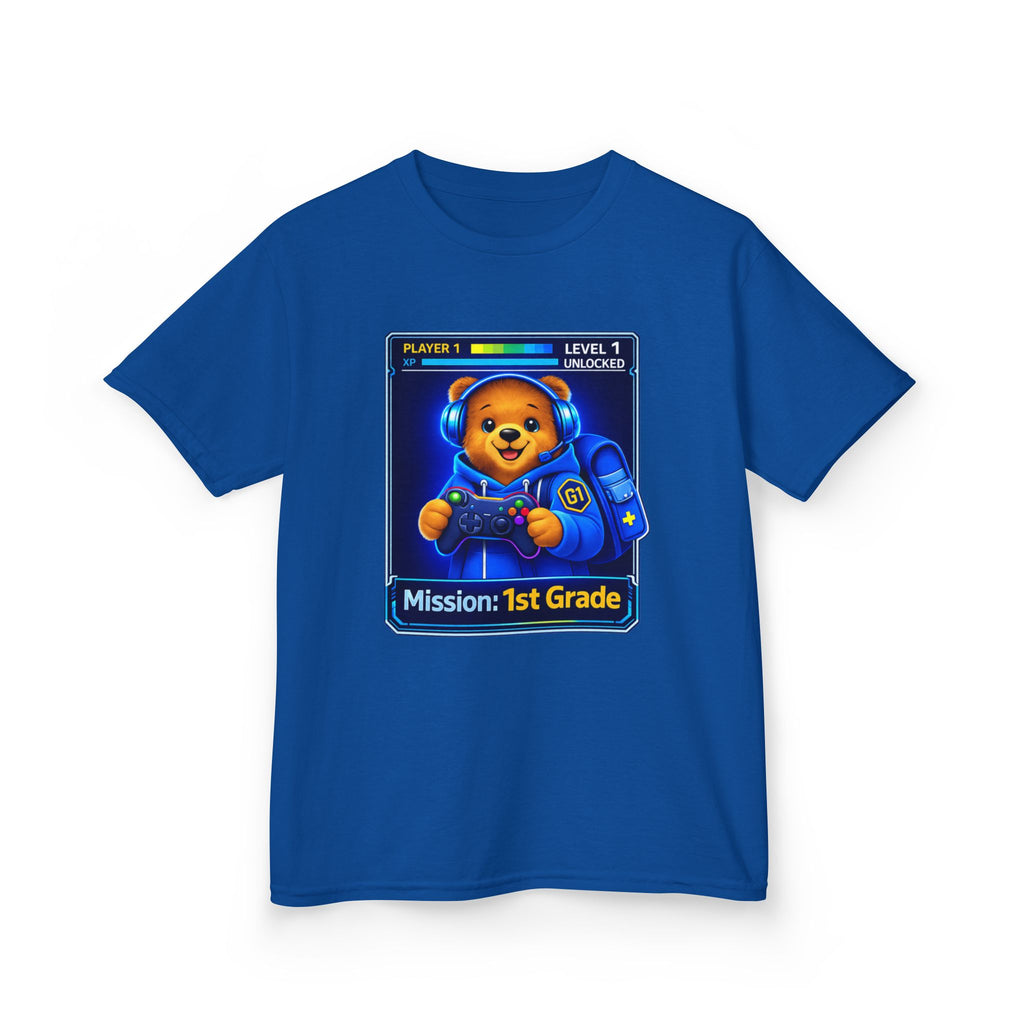 Kids Gaming T-Shirt — 'Gamer Bear' Bear Gamer Graphic Tee