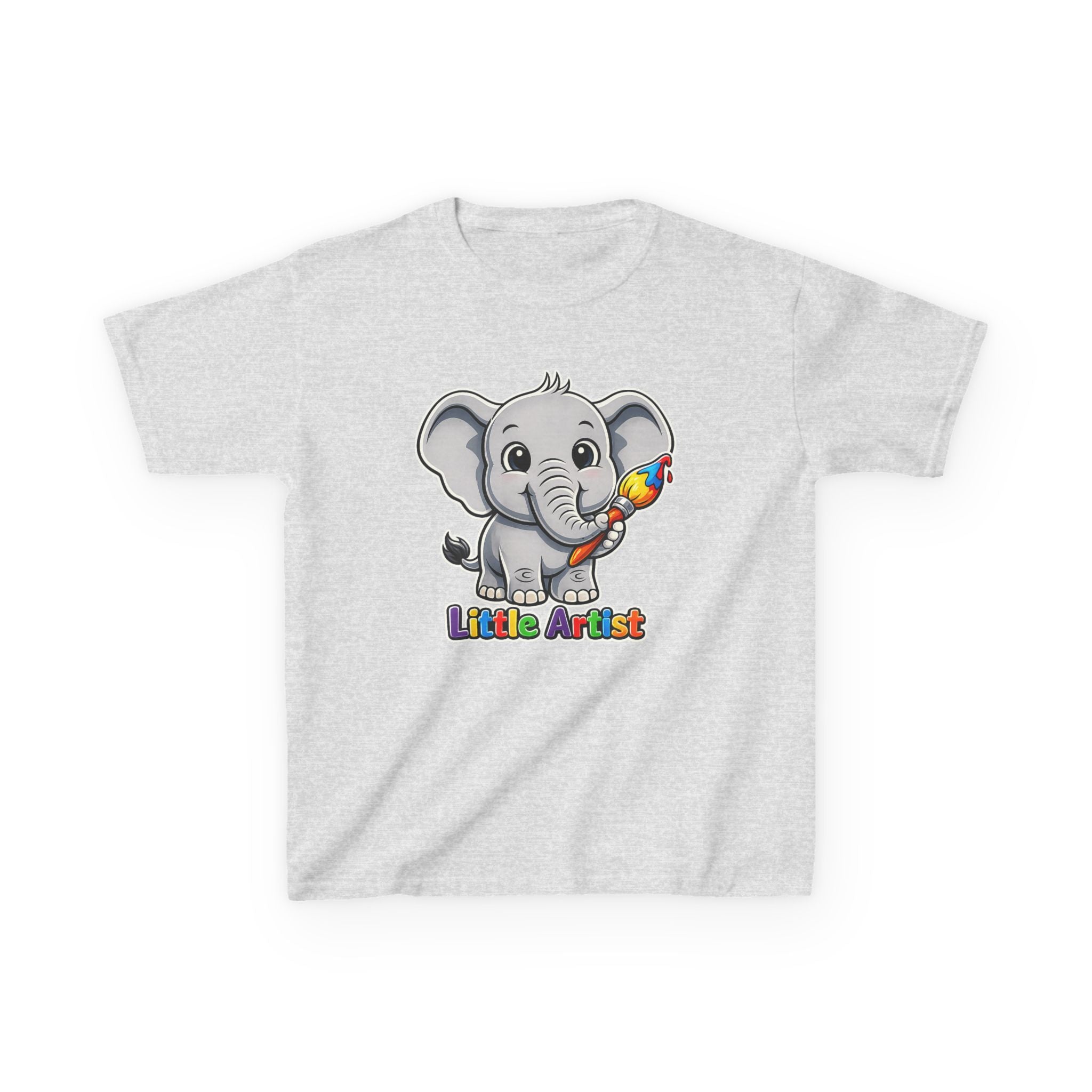 Kids Elephant T-Shirt — 'Little Artist' Art & Painting Cute Elephant Graphic Tee