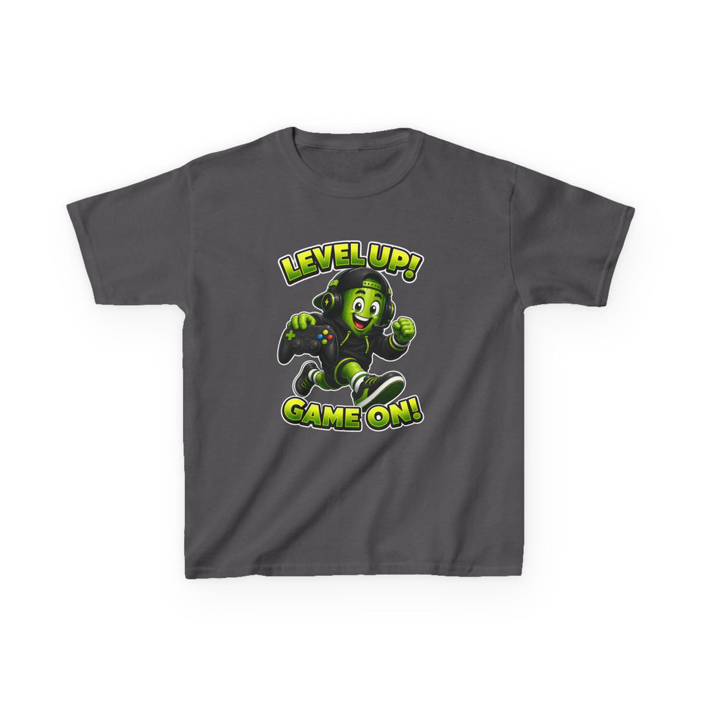 Kids Gamer T-Shirt — 'Level Up! Game On!' Arcade Graphic Tee
