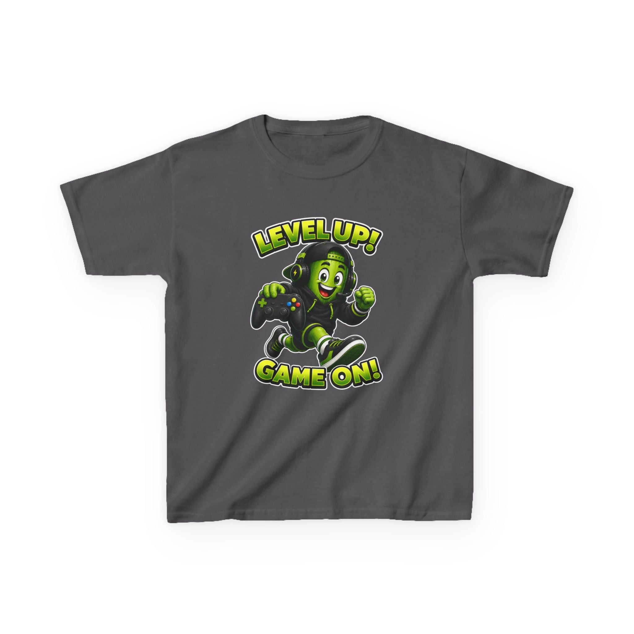 Kids Gamer T-Shirt — 'Level Up! Game On!' Arcade Graphic Tee