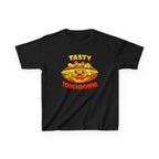 Kidxtr™ Kids Football T-Shirt — 'Football & Pizza' Cartoon Food Sports Graphic Tee