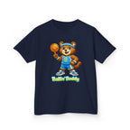 Kidxtr™ Kids Basketball T-Shirt — 'Ballin' Buddy' Cute Bear Basketball Graphic Tee