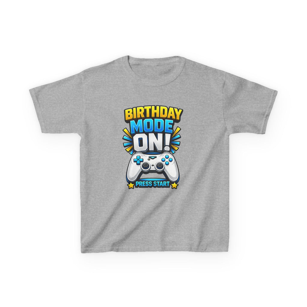 Kids Birthday T-Shirt — 'Birthday Mode On' Gamer Controller Graphic Tee