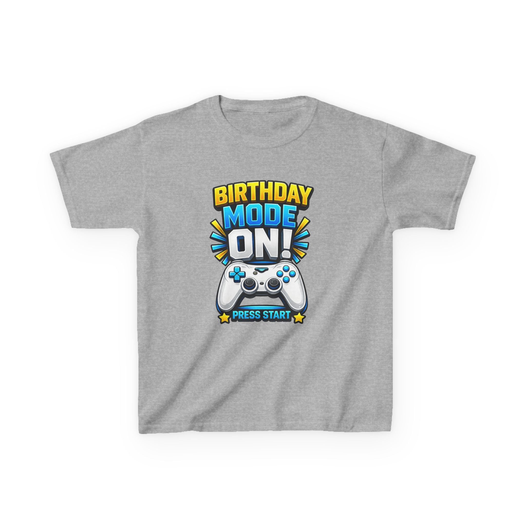 Kids Birthday T-Shirt — 'Birthday Mode On' Gamer Controller Graphic Tee