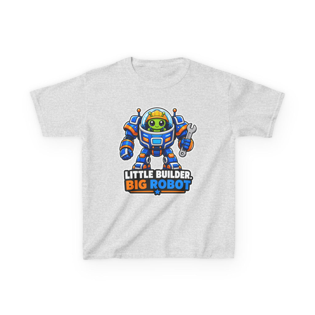 Kids Robot T-Shirt — 'Little Builder, Big Robot' Cute Robot Graphic Tee