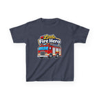 Kids Firefighter T-Shirt — 'Little Fire Hero' Firetruck Graphic Tee