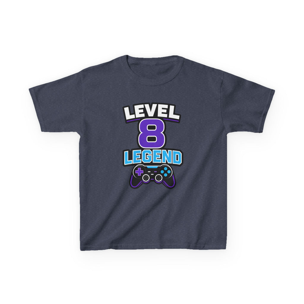 Kids Gaming T-Shirt — 'Level 8 Legend' Gamer Graphic Tee